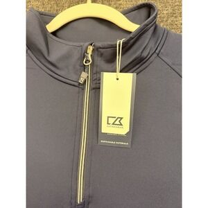 Cutter & Buck Adapt Eco Knit Stretch Men's Quarter Zip Pullover Green Men's XL